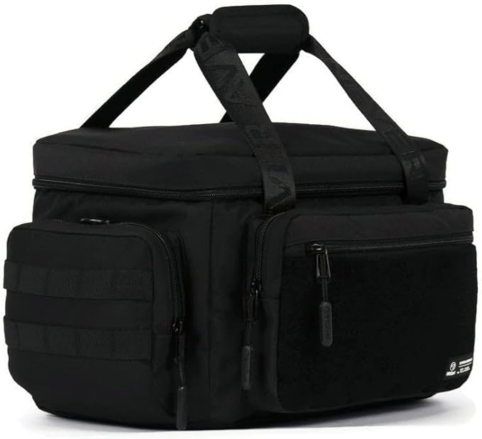 WOLFpak 20L Mini Tactical Lunch Box Cooler Bag - Water-Resistant 1000D Fabric, Insulated, Multiple Pockets, MOLLE & Patch Panel, Ideal for Work, Gym, Hiking (Alpha Black)