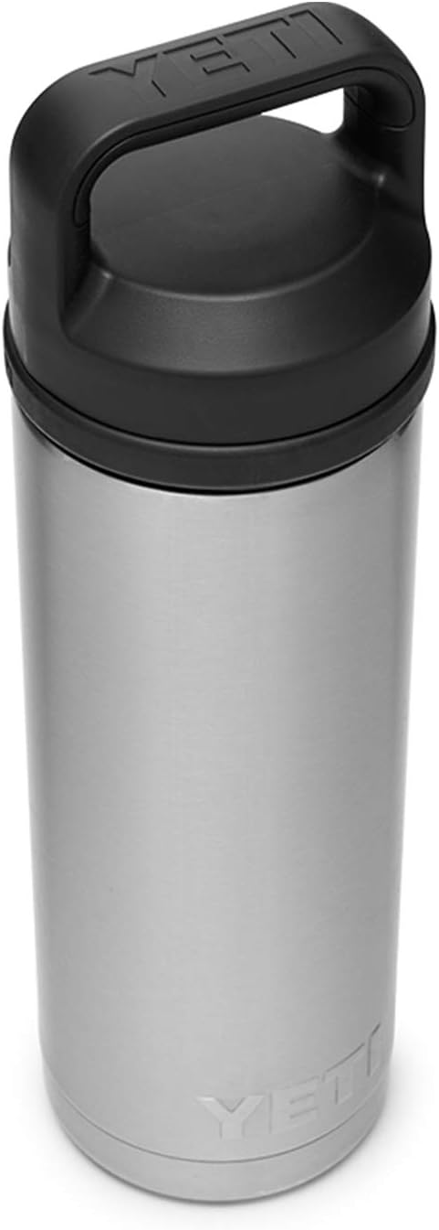 YETI Rambler 18 oz Bottle, Leakproof, Vacuum Insulated, Stainless Steel with Chug Cap, Stainless