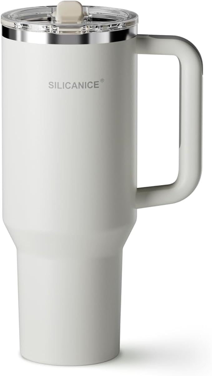 Easy Clean Pro Tumbler - 40 oz Water Bottle with Handle Quick-Disassemble Flip Straw, Leakproof Insulated Stainless Steel, Dishwasher Safe, BPA-Free Gifts for Women & Men