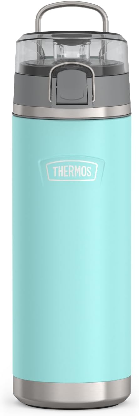 THERMOS ICON SERIES, Stainless Steel Water Bottle with Spout - 24 Ounce, Sea Green - Vacuum Insulated Water Bottle with Lid