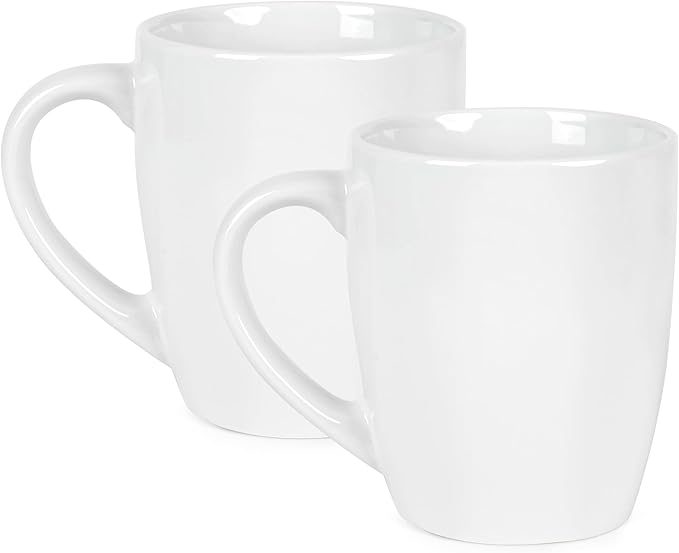 27OZ Extra Large Ceramic Coffee Mug, Jumbo Coffee Mugs, Big Tea Cups with a Large Handle for Office and Home set of 2 (White)