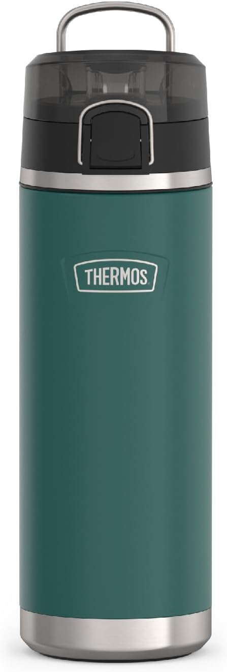 THERMOS ICON SERIES, Stainless Steel Water Bottle with Spout - 24 Ounce, Spruce - Vacuum Insulated Water Bottle with Lid