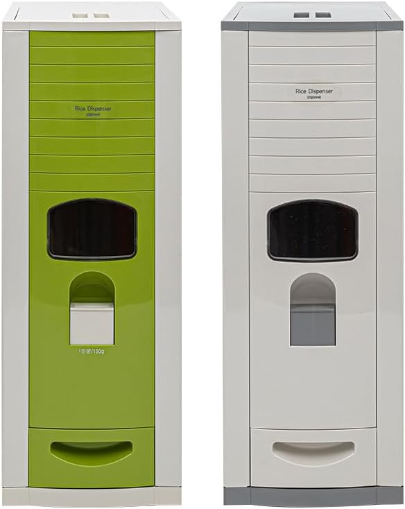 [Shinil] Luxury Rice Dispenser, Sealed Moisture Proof Rice Container Storage, Food Dispenser Kitchen Organization for Rice, Max 21kg Capacity (SIF-700, Grey)