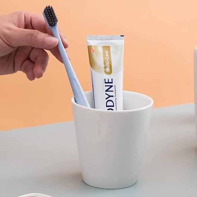 Solid Color Vertical Stripe Ceramic Mug Domestic Couple Water Cup Restaurant Beverage Shop Coffee Cup Simple Black and White Cup. (White & A)