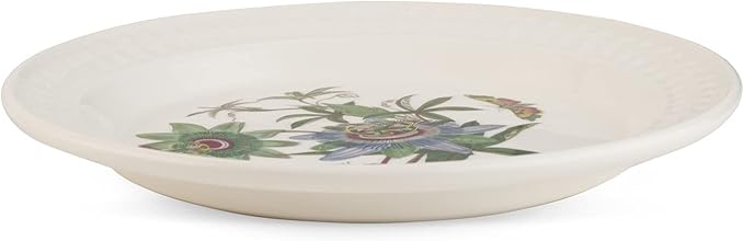 Portmeirion Botanic Garden Harmony 10.5" Dinner Plate, Papilio Amber & Blue Passion Flower - Earthenware Dish for Tableware & Picnic - Dishwasher & Microwave Safe, Floral Spring Dinnerware