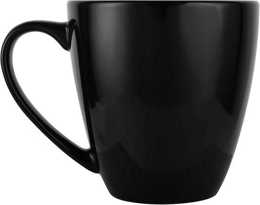 39oz Large Coffee Mug Ceramic Tea Cup for Office and Home Big Capacity with Handle also for Soup, Cereal and Salad(black