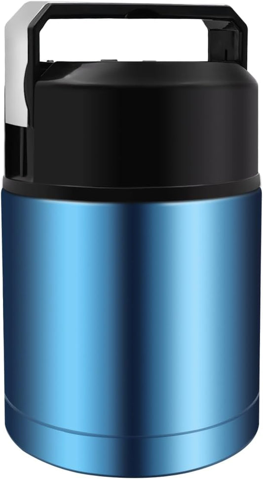 28oz Soup Thermos, Stainless Steel Thermos for Hot Food, Wide Mouth Food Thermos Jar, Insulated Lunch Container Leak Proof Vacuum Thermal Flask (blue)