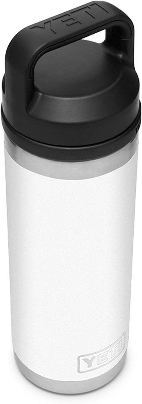 YETI Rambler 18 oz Bottle, Vacuum Insulated, Stainless Steel with Chug Cap, White