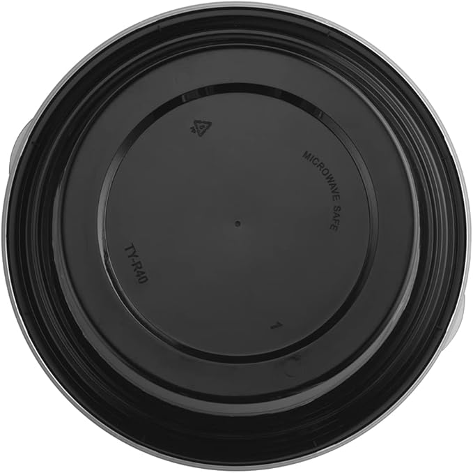 TIYA Food Containers – 40 oz Bulk 150 Pack with Lids – Plastic Food Storage To-Go Round Bowls – Reusable, Microwavable, Dishwasher Safe – Leak-Proof and Great for Meal Prep – BPA-Free