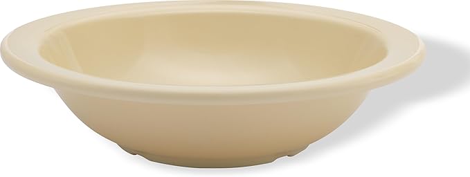 Carlisle FoodService Products Kingline Reusable Plastic Bowl Grapefruit Bowl for Home and Restaurant, Melamine, 10 Ounces, Tan, (Pack of 48)