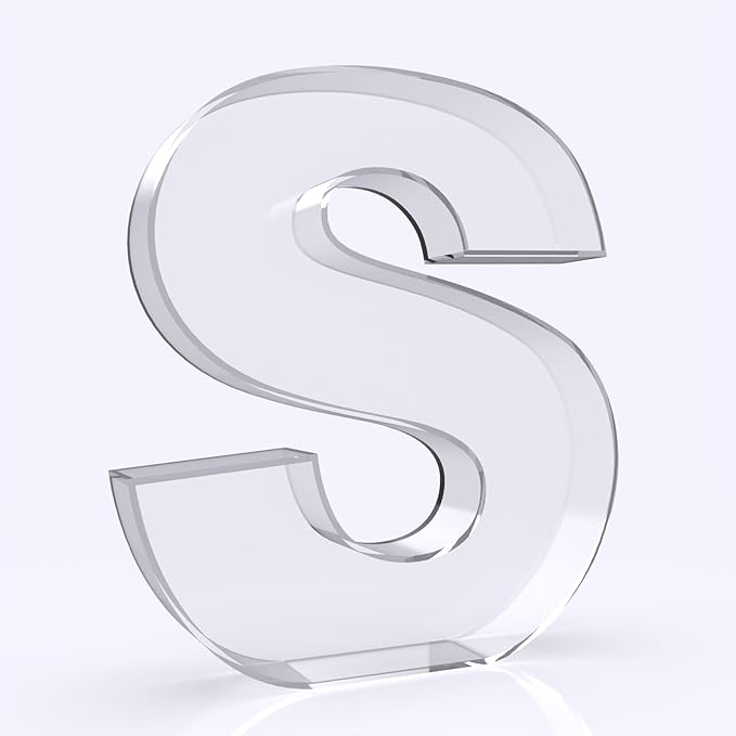 11" Acrylic Letter Charcuterie Box, Reusable Fillable Alphabet Number Shaped Form Tray for Birthday Anniversaries, Party Decorative Serving Plates Display Candy Cake (S)