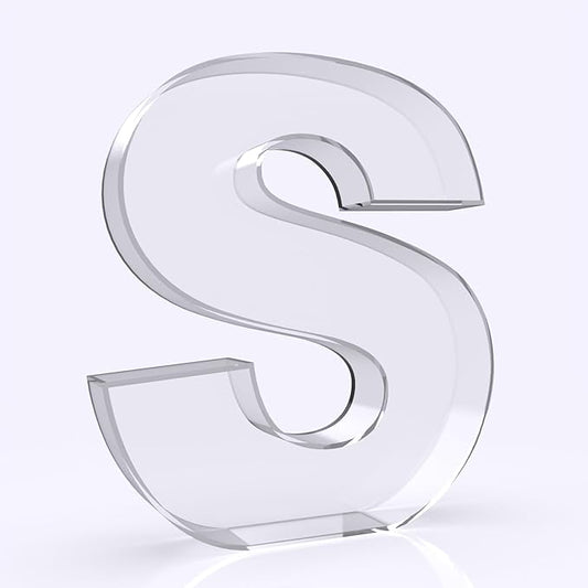 11" Acrylic Letter Charcuterie Box, Reusable Fillable Alphabet Number Shaped Form Tray for Birthday Anniversaries, Party Decorative Serving Plates Display Candy Cake (S)