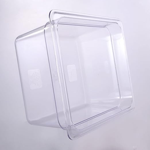 6-Pack Food Pan Half Size Clear Polycarbonate Food Pans 4" Deep Commercial Hotel Pans for Party, Restaurant, Hotel
