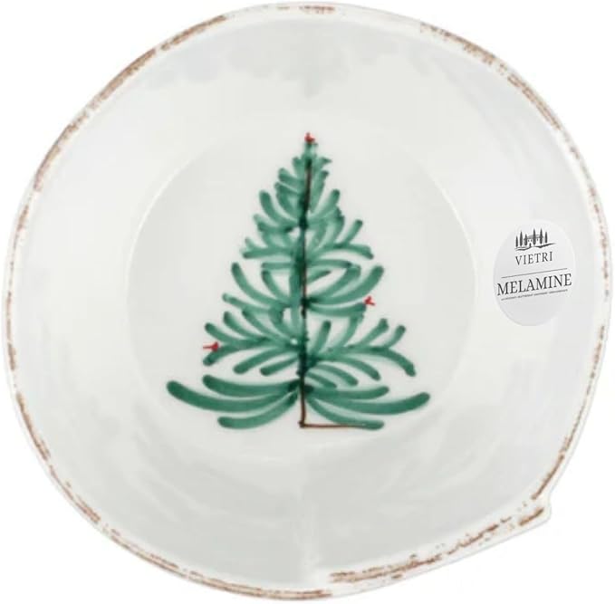 Vietri Melamine Lastra Holiday Unbreakable Stacking Soup/Cereal Bowl, Dining/Kitchen Deep Dish