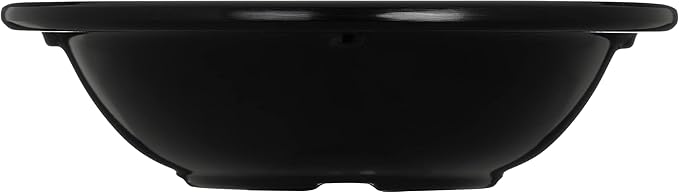 Carlisle FoodService Products Kingline Reusable Plastic Bowl Fruit Bowl with Rim for Home and Restaurant, Melamine, 4.75 Ounces, Black, (Pack of 48)
