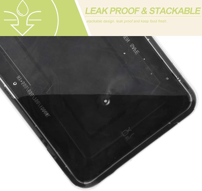 50-Pack Meal Prep Containers, 26 OZ Microwavable Reusable Food Containers with Lids for Food Prepping, Disposable Lunch Boxes, Plastic Food Boxes- Stackable, Freezer Dishwasher Healthy