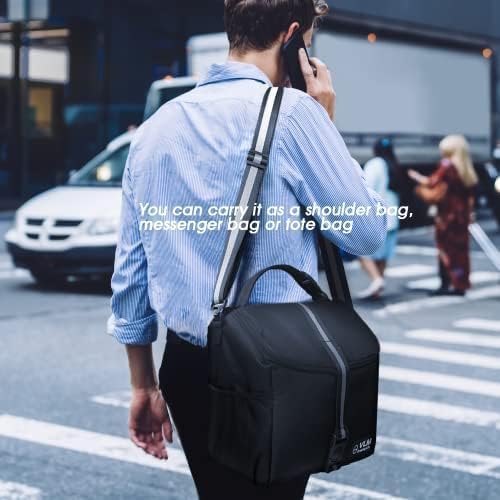 VLM Lunch Bags for Women,Leakproof Insulated Floral Lunch Box with Adjustable Shoulder Strap Reusable Zipper Cooler Tote Bag for Work,Picnic,Camping