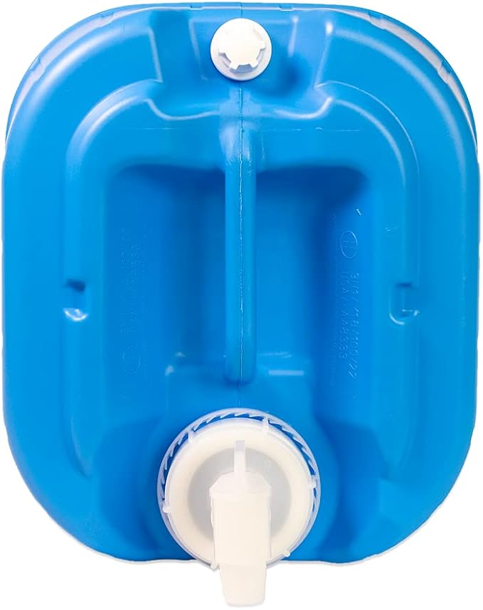 5 Gallon Stackable Water Containers (6-Pack) | 100% Food Grade, BPA-Free | Durable Indoor Outdoor Storage Large Water Jug | Camping Accessories, Survival Gear, Prepper Supplies