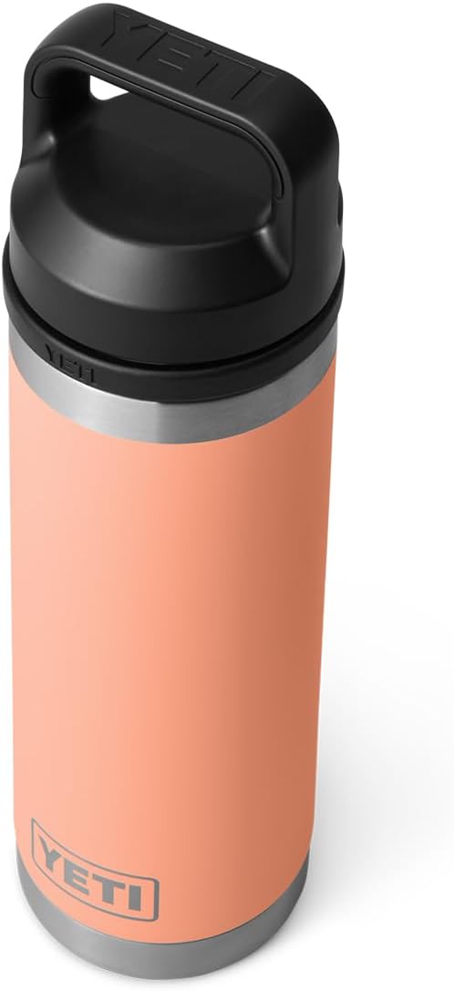 YETI Rambler 18 oz Bottle, Leakproof, Vacuum Insulated, Stainless Steel with Chug Cap, Low Country Peach
