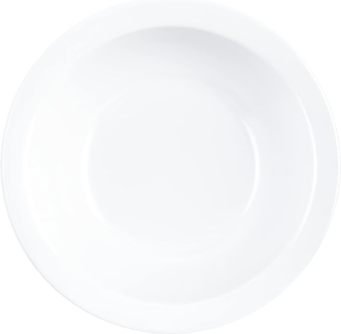 Carlisle FoodService Products Kingline Reusable Plastic Bowl Grapefruit Bowl for Home and Restaurant, Melamine, 10 Ounces, White, (Pack of 48)