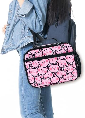 Pig Lunch Bag Insulated Reusable Lunch Box Kids Girls Boys Cooler Thermal Tote Bag For Men Women School Work Picnic