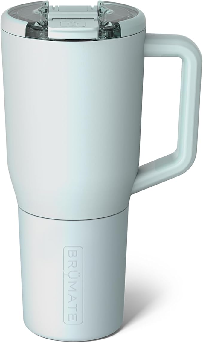 BrüMate Müv - 35oz 100% Leak Proof Insulated Coffee Mug with Handle & Lid - Stainless Steel Coffee Travel Mug - Double Walled Coffee Cup (Blue Agave)