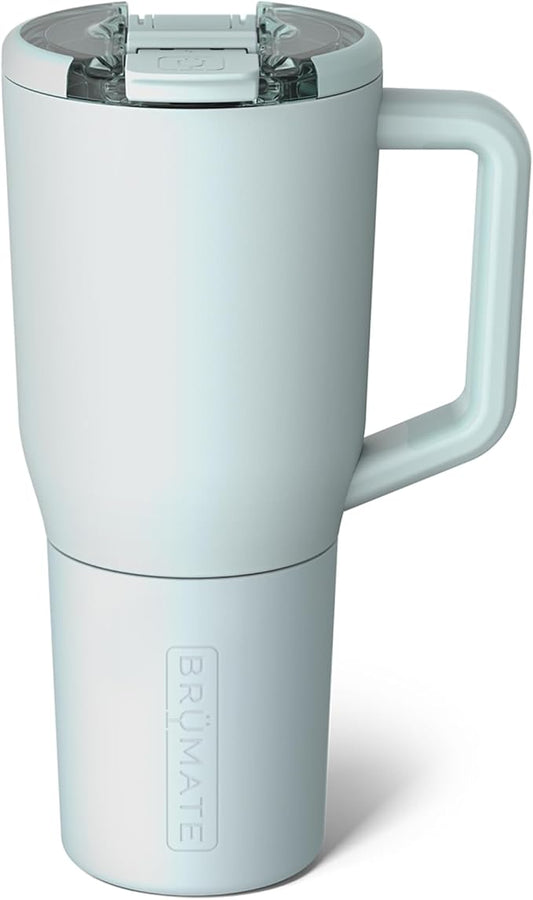 BrüMate Müv - 35oz 100% Leak Proof Insulated Coffee Mug with Handle & Lid - Stainless Steel Coffee Travel Mug - Double Walled Coffee Cup (Blue Agave)
