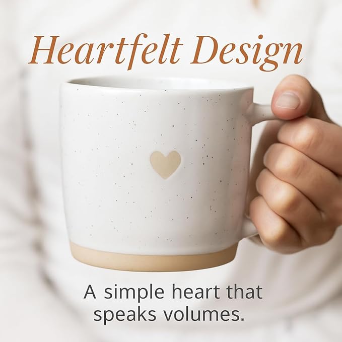 Unboxme Heart Mug – Cute & Cozy Coffee Cup, Thoughtful Gift for Loved Ones, Microwave & Dishwasher Safe, Birthday & Holiday Gift