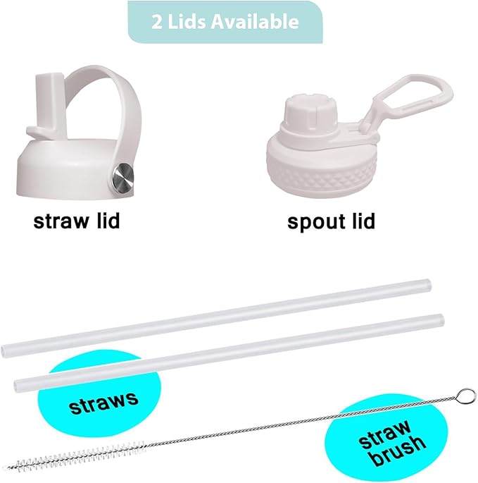 SENDESTAR SENDESTAR 40oz Stainless Steel Water Bottle(Cold for 48 Hrs, Hot for 24 Hrs),Double Wall Vacuum Insulated Bottle with Straw Lid, Spout Lid and Flex Cap, Fit in Any Car Cup Holder