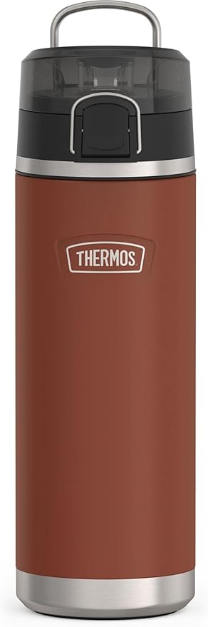 THERMOS ICON SERIES Stainless Steel Water Bottle with Spout - 24 Ounce, Saddle - Vacuum Insulated Water Bottle with Lid