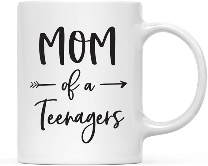 Andaz Press Mother's Day 11oz. Ceramic Coffee Tea Mug Gift for Mom, Mom of Teenagers, 1-Pack