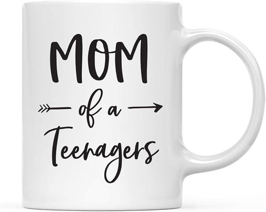 Andaz Press Mother's Day 11oz. Ceramic Coffee Tea Mug Gift for Mom, Mom of Teenagers, 1-Pack