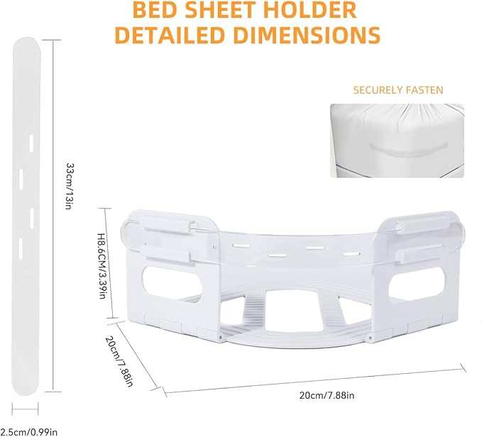 Bed Sheet Holders for Corners,Sheet Locks Keep Sheets Firm & Tight,Easy-to-Install Heavy Duty Sheet Holders Keep The Sheets No More Loose Again & Suitable for Any Type Mattress（4PCS）