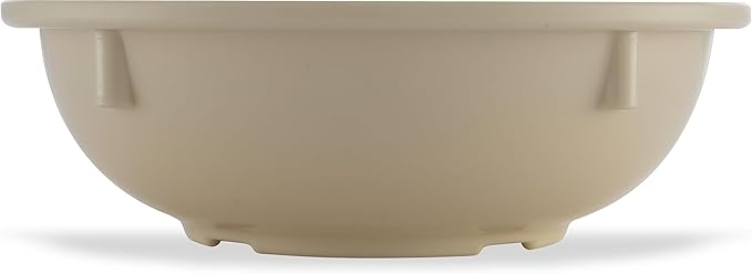 Carlisle FoodService Products Kingline Reusable Plastic Bowl Nappie Bowl for Home and Restaurant, Melamine, 10 Ounces, Tan