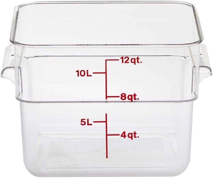 Cambro 12SFSCW135 Camwear Polycarbonate Square Food Storage container, 12 Quart