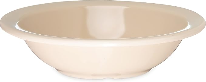 Carlisle FoodService Products Kingline Reusable Plastic Bowl Grapefruit Bowl for Home and Restaurant, Melamine, 10 Ounces, Tan, (Pack of 48)