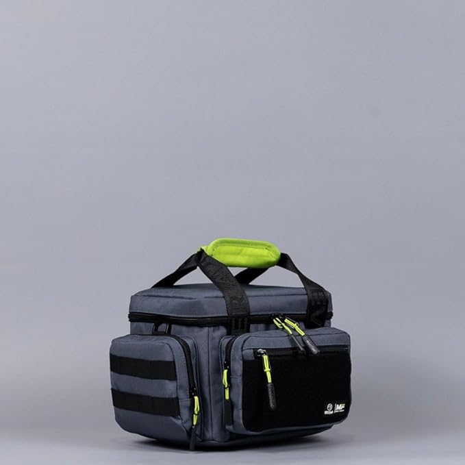 WOLFpak 9L Mini Tactical Lunch Box Cooler Bag - Water-Resistant 1000D Fabric, Insulated, Multiple Pockets, MOLLE & Patch Panel, Ideal for Work, Gym, Hiking (MegaFit Iron Gray)