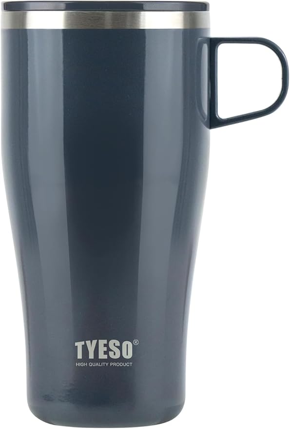 TYESO Coffee Mug,Insulated Tumbler with Lid,Vacuum Insulated Mug Double Wall Stainless Steel OfficeTumbler Cup (Gray, 17 oz)