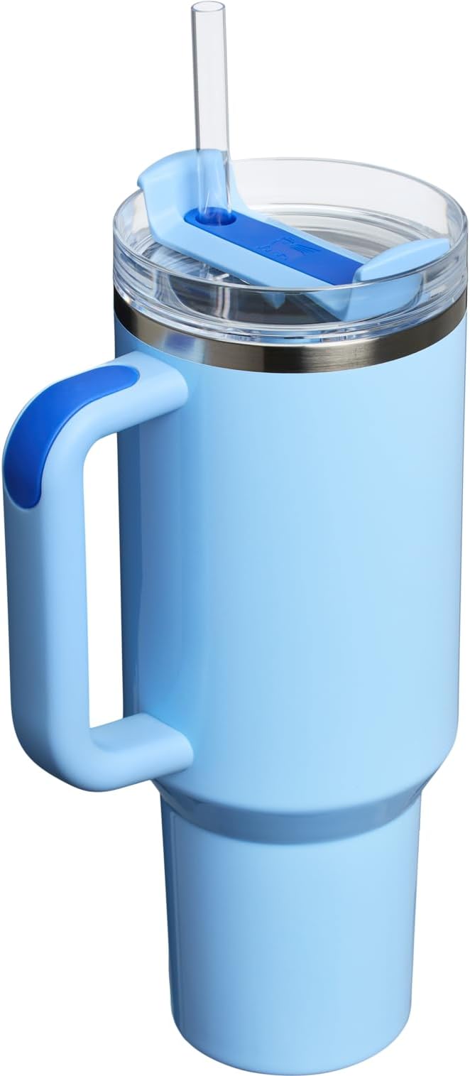 STANLEY Quencher H2.0 Tumbler with Handle and Straw 40 oz | Flowstate 3-Position Lid | Cup Holder Compatible for Travel | Insulated Stainless Steel Cup | BPA-Free | Cornflower Gloss