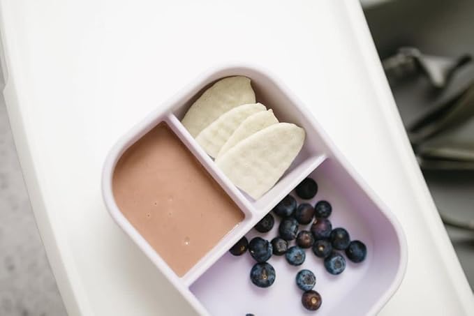 Ullabelle Leak Proof Bento Box Food-Grade Silicone Bento, BPA, Phthalate, Lead, & PVC Free - Bento Lunch Box for Daycare, Kids, & Adults - Leak Resistant Sets With Lids Snack Box Container (Lilac)