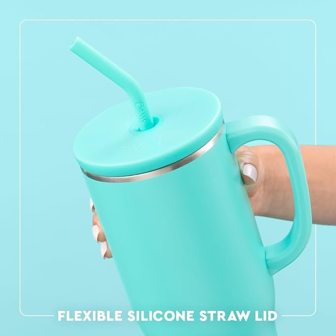 Swig Life 40oz Mega Mug, 40oz Tumbler with Handle and Straw, Extra Large Insulated Tumblers, Cup Holder Friendly Travel Mug (Autumn Breeze)