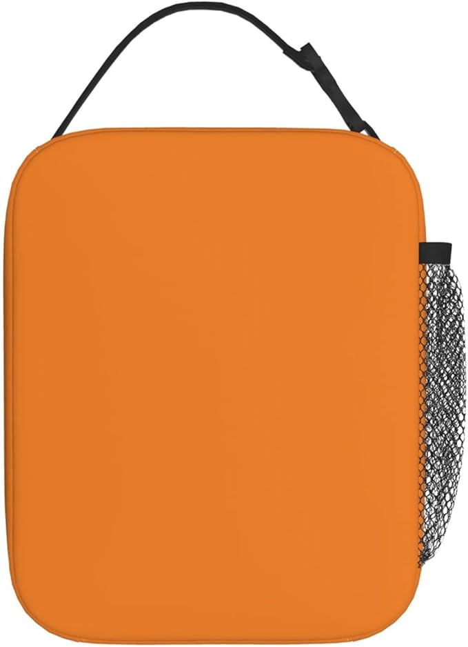 Reusable Orange Lunch Box for Adult Women Men Insulated Orange Lunch Bag for Teens Picnic Boating Beach Fishing Work