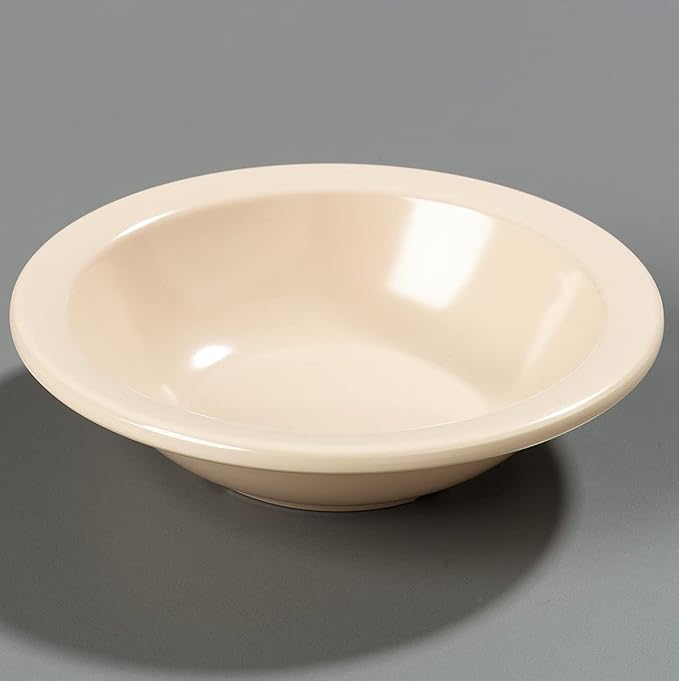 Carlisle FoodService Products Kingline Reusable Plastic Bowl Grapefruit Bowl for Home and Restaurant, Melamine, 10 Ounces, Tan, (Pack of 48)