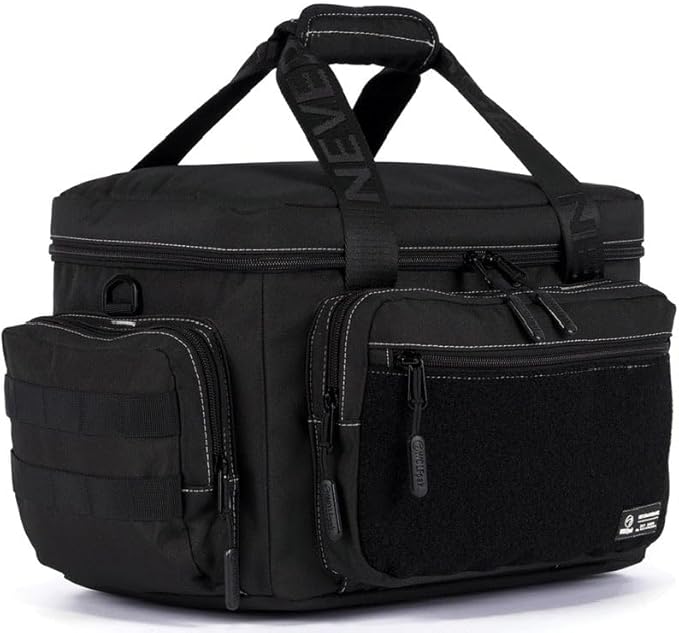 WOLFpak 20L Mini Tactical Lunch Box Cooler Bag - Water-Resistant 1000D Fabric, Insulated, Multiple Pockets, MOLLE & Patch Panel, Ideal for Work, Gym, Hiking (Black Phantom)