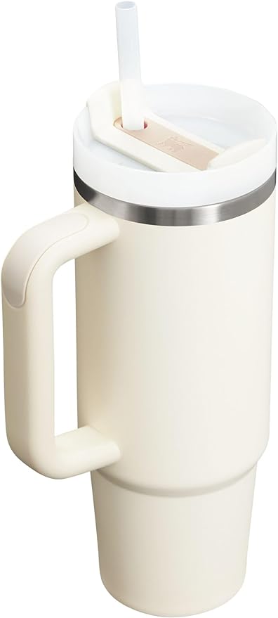 STANLEY Quencher H2.0 Tumbler with Handle and Straw 30 oz | Flowstate 3-Position Lid | Cup Holder Compatible for Travel | Insulated Stainless Steel Cup | BPA-Free | Cream 2.0
