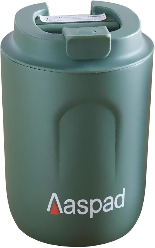 Stainless Steel Coffee cup Travel Mug Double Wall Vacuum cup Reusable Tumbler Cup for car Thermos with Lid for Keep Hot/Ice Coffee (Green)