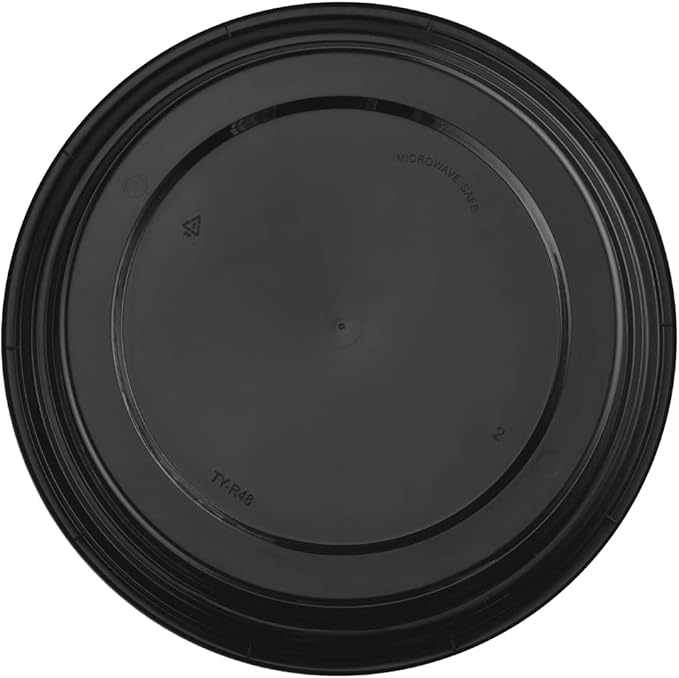 TIYA Food Containers – 48 oz Bulk 150 Pack with Lids – Plastic Food Storage To-Go Round Bowls – Reusable, Microwavable, Dishwasher Safe – Leak-Proof and Great for Meal Prep - BPA-Free