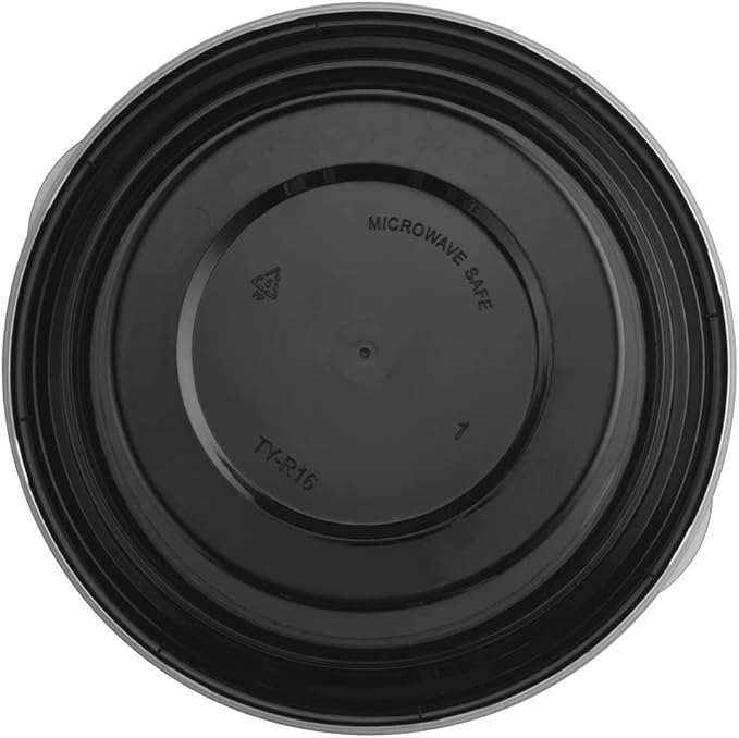 TIYA Food Containers – 16 oz Bulk 150 Pack with Lids – Plastic Food Storage To-Go Round Bowls – Reusable, Microwavable, Dishwasher Safe – Leak-Proof and Great for Meal Prep – BPA-Free