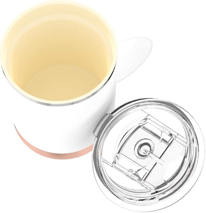 asobu Ultimate Ceramic Travel Mug, 12oz Insulated Stainless Steel Coffee Cup with Handle & Splash-Resistant Lid, Ceramic Lined for Pure Taste, BPA-Free, Double-Wall Vacuum for Hot Drinks