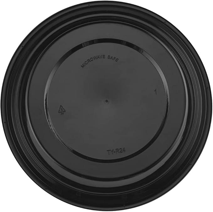 TIYA Food Containers – 24 oz Bulk 150 Pack with Lids – Plastic Food Storage To-Go Round Bowls – Reusable, Microwavable, Dishwasher Safe – Leak-Proof and Great for Meal Prep – BPA-Free